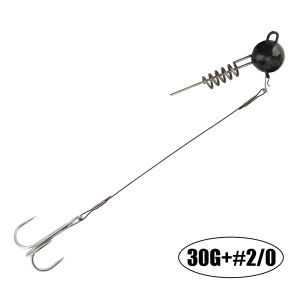 Spinpoler Screwball Jig Head Rig With Stinger For Soft Fishing Lures Steel Wire Treble Hook Perfect For Pike Perch Zander Bass