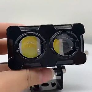 Lampu Tembak Sorot LED Laser 2 Mata/Lampu Sorot Led/Lampu Tembak SQL 2 Mata Polos Super Terang/Lampu Tembak Led/Lampu Sorot Motor Terang Led Tembak Terang Led Sorot Motor Dan Mobil Putih Kuning Waterproof 2PCS