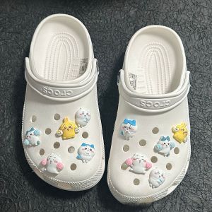 Chiikawa Glowing Clog Shoe Accessories Decorative Shoe Buckle Small Eight Shoe Strap Fastener Anime Themed Footwear Accessories