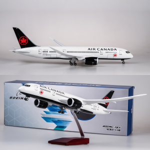 43cm Collectible Aircraft Air Canada B787 Diecast Resin Airplane Model Kit with Landing Gear Wheel For Aviation Souvenir Gift