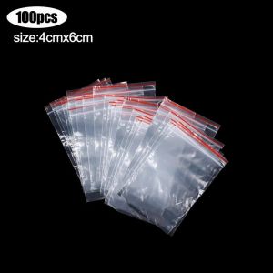 Isi 100 Pcs Kantong Plastik Klip Sambal Sambel / Kantong Klip Zipper Lock Ziplock