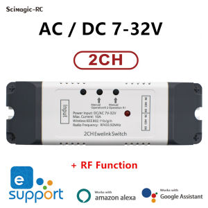 eWelink Wifi Smart Switch Relay Circuit Breaker AC 85-250V DC 7-32V ON Off RF 433MHz Inching Self-locking Module For Alexa