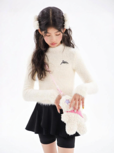 LOVESASAKIDS | Soft Warm Kids Sweater Half-high Neck