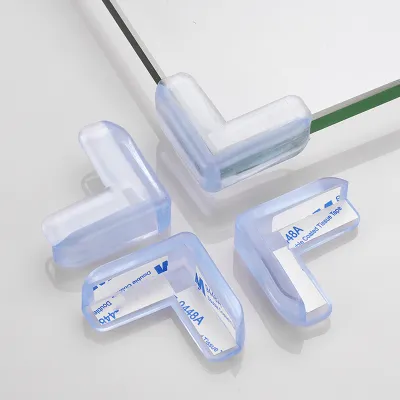 4pcs Anti-Collision Table Corner Protection Pads Coffee Table Glass Furniture Corner Transparent Silicone Protective Cover