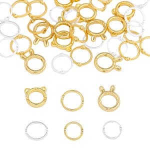 2pcs/bag Copper Double Hole Round Ring Components Set Bead  For DIY Jewelry Making Accessories