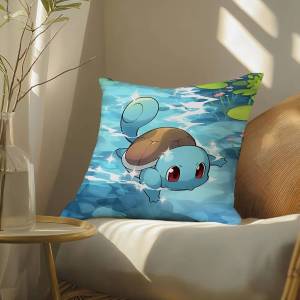 Bandai | Pokemon Team Rocket Anime Plush Pillow Cover Soft Short Plush Cushion Cover For Sofa Bedroom Living Room Home Decor Gift