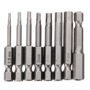 8pc Hex Screwdriver Set S2 Steel H1.5-8 Inner Hexagon Head 1/4‘’ Shank Magnetic Electric Drill Screw Driver Bit Hand Repair Tool