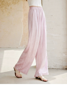 XIANGYING | Pink Loose Straight Trousers