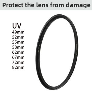 NEW UV Filter Protective Lens 43 49 52 55 62 67 77 82mm For Canon Nikon Sony DSLR Cameras Clear Optics Enhance Image Quality