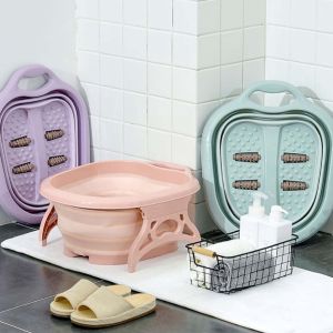 【READY STOCK】Foldable Foot Spa tub Soak Bath with Massager Roller Beads Roller Collapsible Relax Healthy
