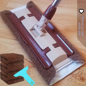 Xô Lau Nhà Bằng Gỗ La Bàn LB-TB1 Lau Sàn Bằng Vải Siêu Mịn Dụng Cụ Vệ Sinh Nhà Cửa Lau Sàn Bằng Vải Cố Định