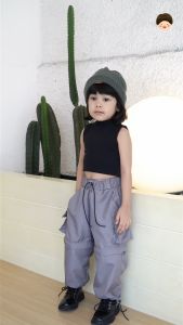Yobebee Casey Jogger Celana Panjang Anak Perempuan Usia 3 5 7 9 11 Tahun Jogger Pants Tali Adjust Casual Santai Anak Cewek