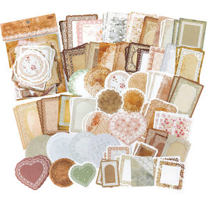 Stickers Punk | Bộ Kit Vật Liệu Scrapbook Vintage Không Keo Với Giấy Trang Trí Nền Chuyên Dụng