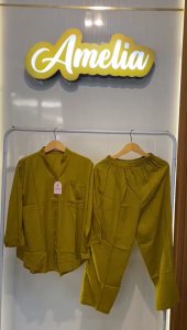 Setelan Wanita Polos Bahan Rayon Twill Premium/ One Set Terbaru