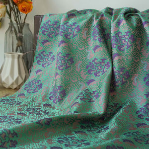 ผ้า Jacquard พิมพ์ลายแฟชั่นสีสันสดใสสำหรับเย็บเสื้อผ้า กระเป๋า