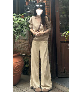 High Waist Bell Bottom Wide Leg Denim Jeans Womens Autumn 2024 New Style Slimming Trousers Fashionable Classic Blue Jeans