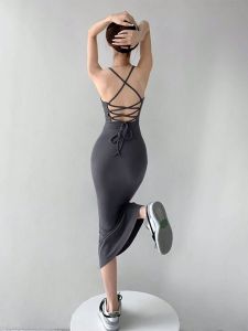 ชุดเดรสทรงเข้ารูปเซ็กซี่แบบหลวมๆ แขนกุด กระโปรงทรงเอ ผ้าโพลีเอสเตอร์ สไตล์หวาน ฤดูใบไม้ผลิ ฤดูร้อน ฤดูใบไม้ร่วง ฤดูหนาว