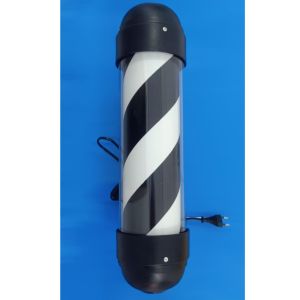 LAMPU BARBERSHOP BARBERPOLE 50 x 20 LIST HITAM PUTIH / LAMPU BARBERSHOP & PANGKAS RAMBUT BERPUTAR | LAMPU HIAS DINDING (HARGA PROMO)