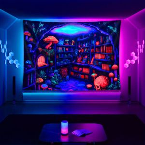 VIKAMA Fantasy Magic Library Party Banner Tapestry - Living Room Sofa Background Wall Decor for Room Decoration