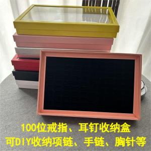 Large Capacity 100 Slot Earring And Necklace Organizer Box Transparent Visual Jewelry Display Stand for Vendors And DIY Use