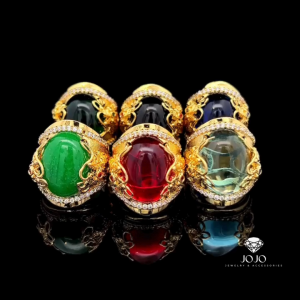 N1117 Nhẫn nam đá màu phong thủy có lót lòng cao cấp JOJO