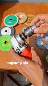Mata Bor Gergaji Holesaw Besi / Baja Carbide Pembuat Lubang + Kepala Bor 10mm Khusus Gerinda