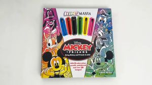 Disney Mickey & Friends Colouring Book Colourmania Gift Set with 6 Watercolour Pencils (HB) for Kids