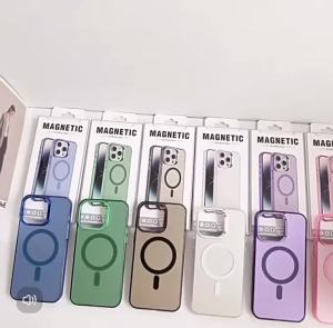 🔥With Box🔥Magsafe Case For iPhone 17 Pro Max Luxury Acrylic Colour Casing For iPhone 11/XR 15 Pro Max 12 13 14 15 Pro Max iPhone 8 7 Plus 8 Plus SE 2020 XS Max 14 Plus Clear Acrylic Magnetic Wireless Charging Case Shockproof TPU Protective Cover
