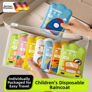 MIVOFIVO | Disposable Card Type Raincoat For Kids Students Transparent Backpack Cover Rainproof