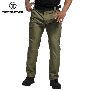 TOPTACPRO | TOPTACPRO Mens Flex Ripstop Water-Resistant Lightweight Stretch Cargo Trousers for EDC Outdoor Work Hiking 8201