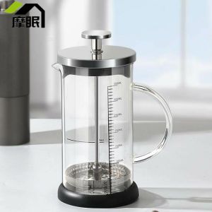 MOMIAN | French Press Coffee Pot with Manual Press and Milk Frother
