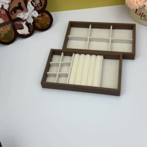 1 Gỗ Hickory Giả Trang Sức Khay Chứa Đồ Cho Ngăn Kéo Nhiều Miếng Tổ Chức Có Thể Tái Sử Dụng Chất Liệu Gỗ Bảo Quản Trang Sức