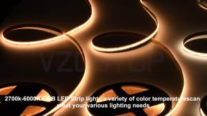COB LED Strip Light 480 LEDs High Density Flexible 5mm 8mm FOB Tape Lights Ribbon RA90 Warm Nature Cold White Dimmable DC12V 24V