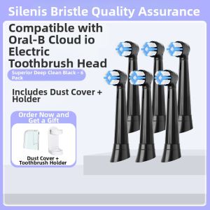 OralB Compatible Electric Toothbrush Heads Deep Cleaning Nylon Bristles Medium Hardness for Io Series Io2 Io3 Io5 Io7 Io9