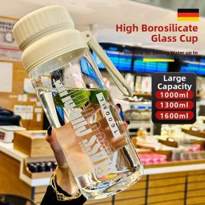 XIAXIU | High Heat Resistant Shatterproof Borosilicate Glass Water Bottle 1000ml