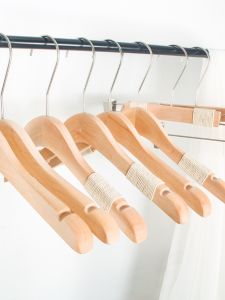 Full Solid Wood Clothes Hanger for Womens Clothing Store No Paint Original Wood Texture Non-Slip Adult Pants Rack Clothes Hanger