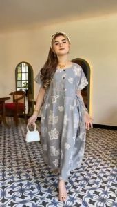 DRESS CIBI JUMBO MOTIF TERBARU 2024 BAHAN TEBAL DAN ADEM MUAT BB MAKS 80KG