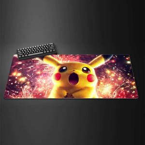 Bandai | Pokemon Pikachu Gengar Gaming Mouse Pad XXL Rubber Keyboard Desk Mat With 2MM Stitched Edge