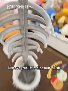 (Ready Stock) Dinosaur Skeleton Spine Plush 3D Cos Props Halloween Costume Cosplay Headgear Adult Children Party Game