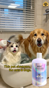 Plant based pet shampoo Deep cleansinghypoallergenic formula long lasting fresh scent for cat & dog