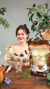 กรีนคอฟฟี่บีน Green coffee bean กาแฟเมล็ดเขียว ✅โปร 10 ห่อ (1 ห่อมี 30 ซอง) กาแฟลำไย ไหทองคำ Green coffe bean ของแท้