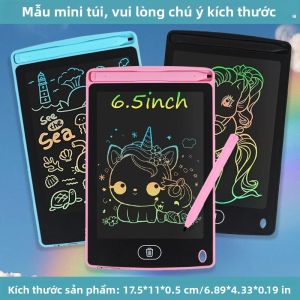 Màn Hình LCD 6.5 Inch Bảng Viết Vẽ Cho Trẻ Em Đồ Chơi Giáo Dục Phương Pháp Montessori Bảng Đen Thần Kỳ Cho Học Sinh Quà Giáng Sinh