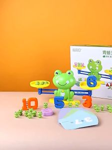 Educational Toys Frog Balance Scale Mathematic Games Kid Children Belajar Matematik Parenting