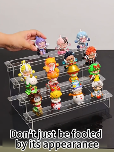 SOFTHOME 40cm 5 Layers Acrylic Badge Storage Stand Figure Model Display Rack Blind Box Storage Rack