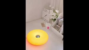 Mushroom Donut Round Lamp Bedside Touch Dimmable Atmosphere Lamp Mid-Century Cream Style Wall Decoration Wall Lamp Night Light