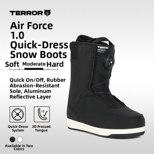 TERROR | Quick Wear Warm Waterproof Anti-Slip Ski Boots For Single Board 1 Pair