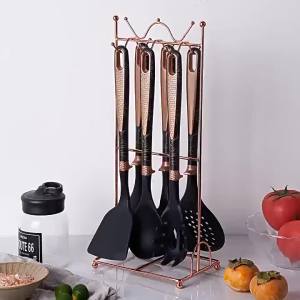 Silicone Heat-Resistant Non-Stick Kitchen Tool Set With Stand