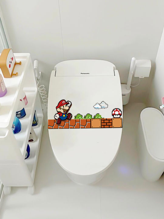 Mario%20Cartoon%20Bathroom%20Toilet%20Lid%20Decorative%20Waterproof%20Sticker%20Creative%20Cute%20Bathroom%20Decoration%20Cover%20up%20Ugly%20Paintings%20-%20Image%202