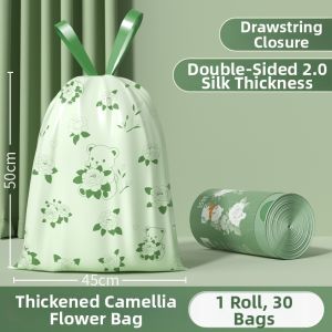 Tear-Resistant Large Drawstring Garbage Bags
