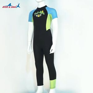 ชุดว่ายน้ำเด็กชาย เก็บอุณหภูมิ 2.5MM BG-T.ดำแขนสั้น-ขายาว